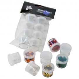 Mini Plastburkar med Lock Transparenta 8-pack