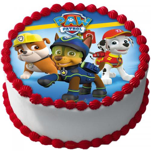 Paw Patrol Tårtbild Sockerpasta B 