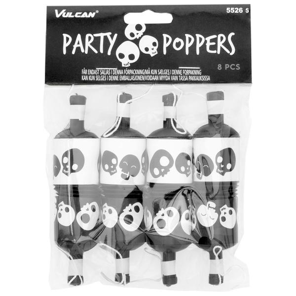 Party Poppers Dskallar 8-pack