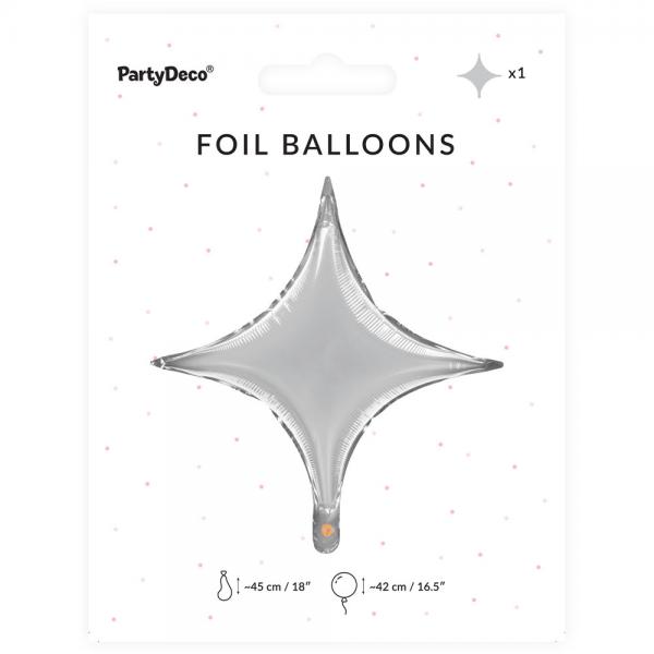 Folieballong Silver Stjrna