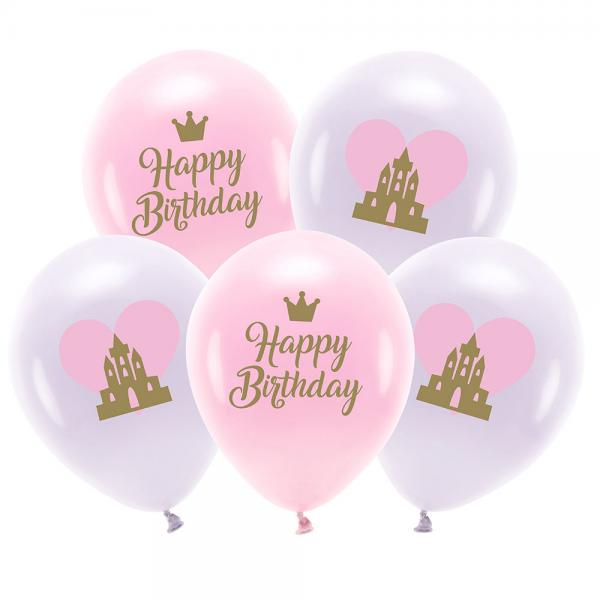 Latexballonger Happy Birthday Prinsessan 33 cm