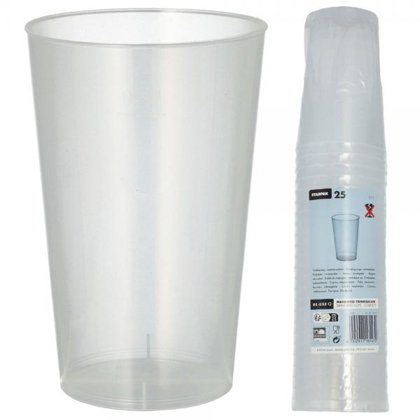 Plastglas teranvndbara 30cl 25-pack