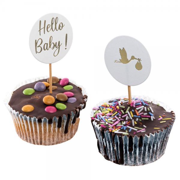 Cake Topper Hello Baby 6-pack