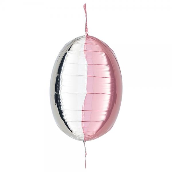 Kuddballonger Silver/Pastellrosa 4-pack