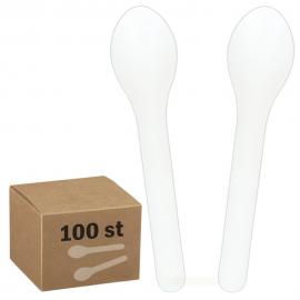 Pappersskedar Vit 15 cm 100-pack