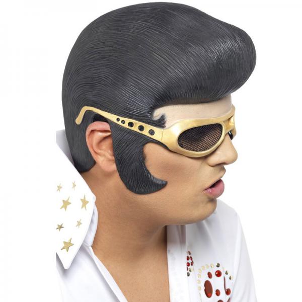 Elvis Halvmask med Gummiglasgon