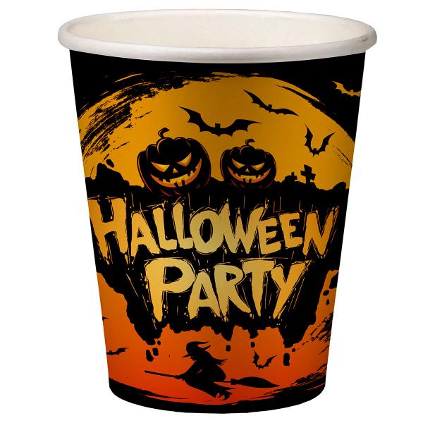 Pappersmuggar Orange Halloween Party 6-pack