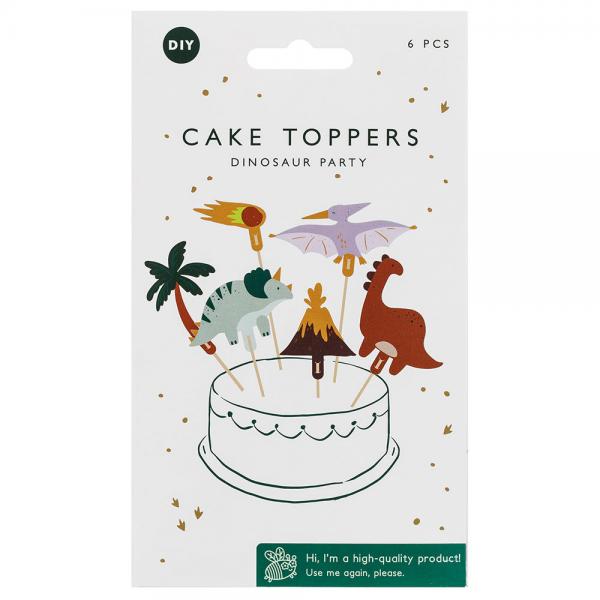 Cake Toppers Dinosaurie 6-pack