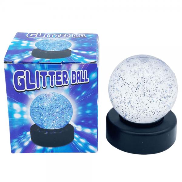 Glitterglob med Frgskiftande LED