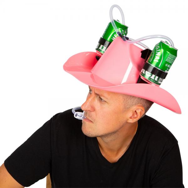 Cowboyhatt Rosa med Dryckeshllare