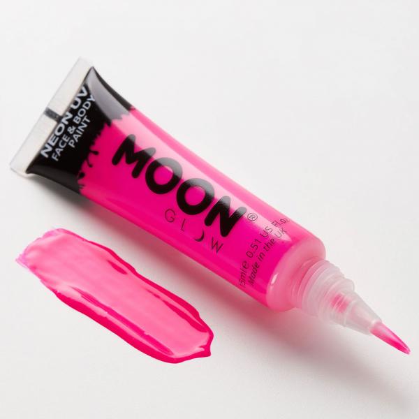 Moon Glow Neon UV Kropp- & Ansiktsfrg med Borste