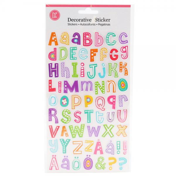 Stickers Bokstver A- Glitter