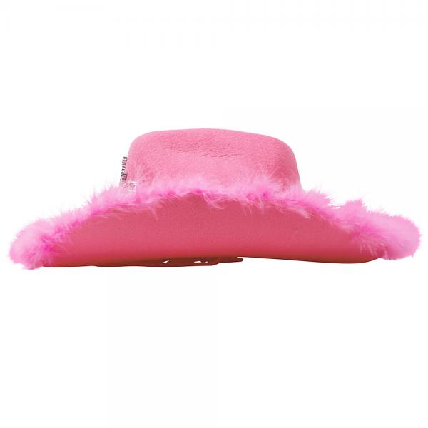 Rosa Cowboyhatt med Tiara