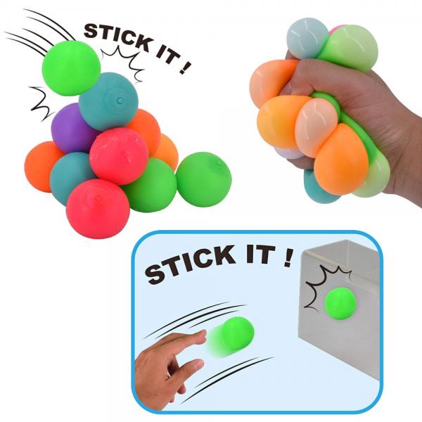 Sticky Stressbollar 6-Pack