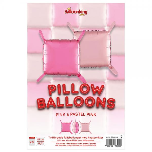 Kuddballonger Rosa/Pastellrosa 4-pack