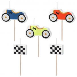 Tårtljus Racing 5-pack