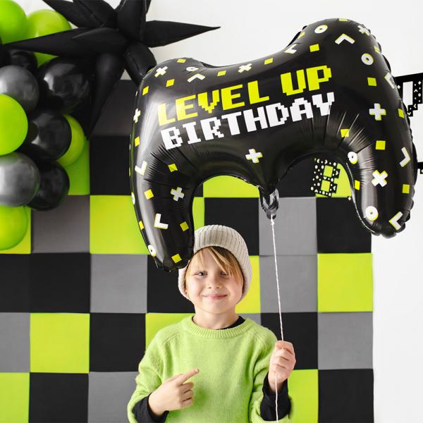 Spelkontroll Folieballong Level Up Birthday