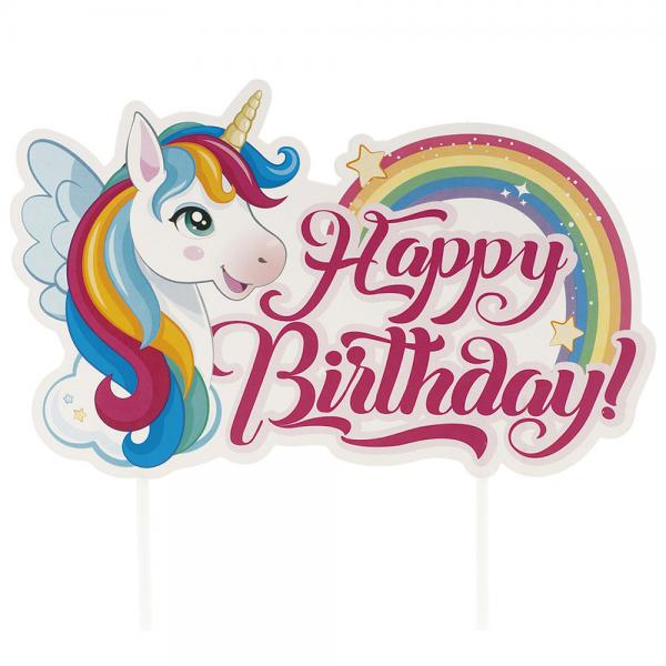Unicorn Happy Birthday Trtdekoration