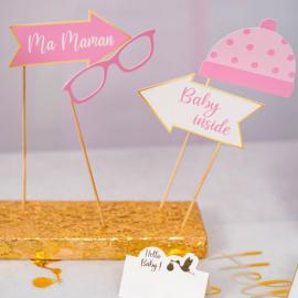 Baby Shower Girl Fotoprops 11-pack