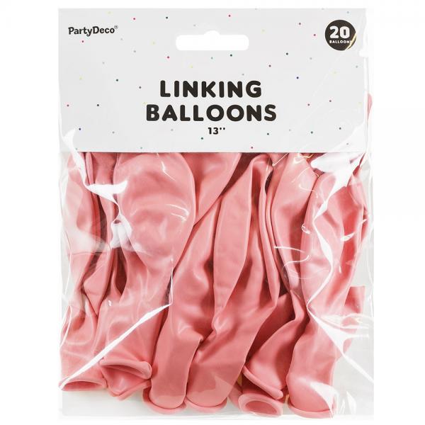 Lnkande Latexballonger Ljusrosa 20-pack