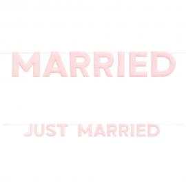 Just Married Girlang i Tyg Rosa