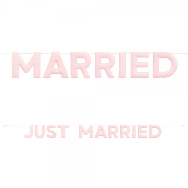 Just Married Girlang i Tyg Rosa