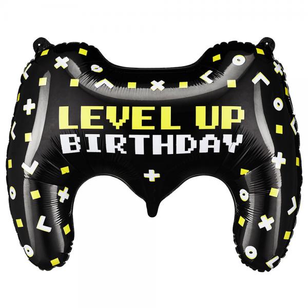 Spelkontroll Folieballong Level Up Birthday