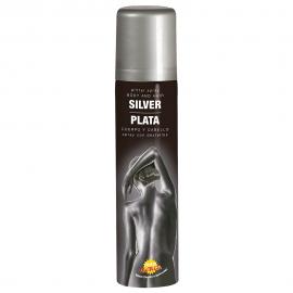 Hår- och Kroppsfärg Glitter Spray Silver