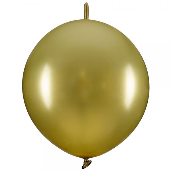 Lnkande Latexballonger Guld 20-pack