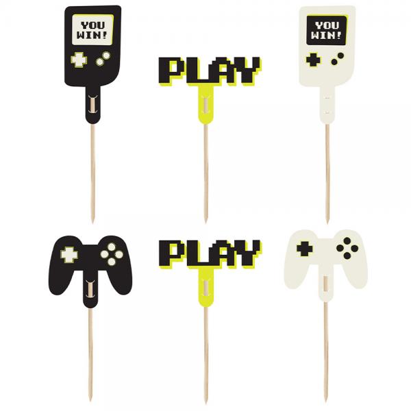 Cake Toppers Gamer 6-pack