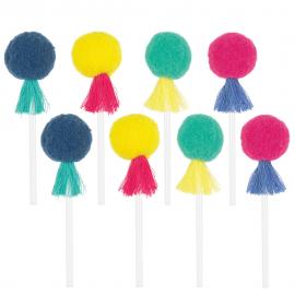 Pom Poms Festpinnar 8-pack