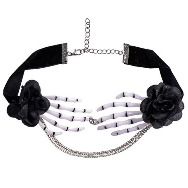 Halsband med Skeletthnder