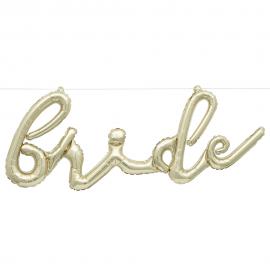 Ballong Banderoll Bride Metallic Guld