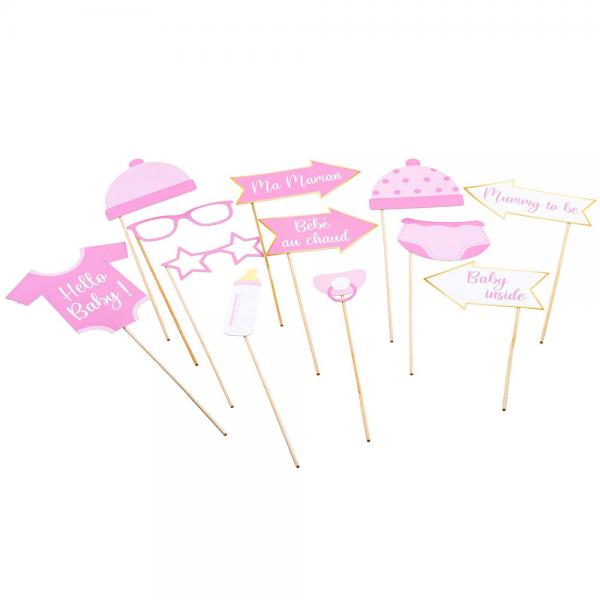 Baby Shower Girl Fotoprops 11-pack