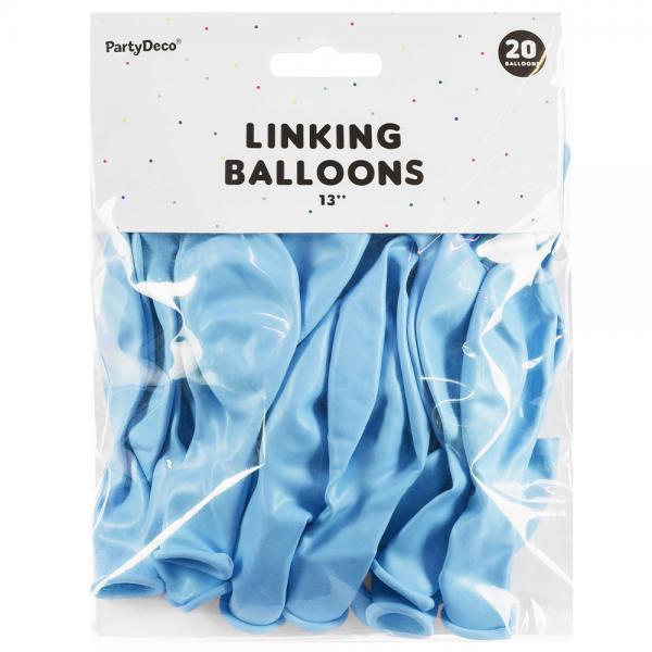 Lnkande Latexballonger Ljusbl 20-pack