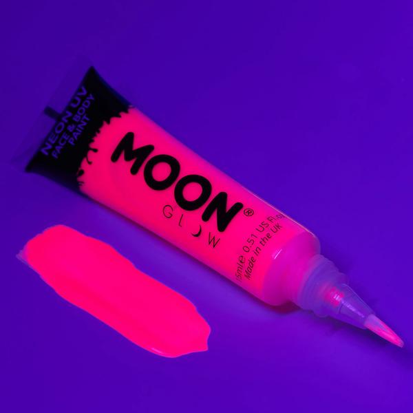 Moon Glow Neon UV Kropp- & Ansiktsfrg med Borste