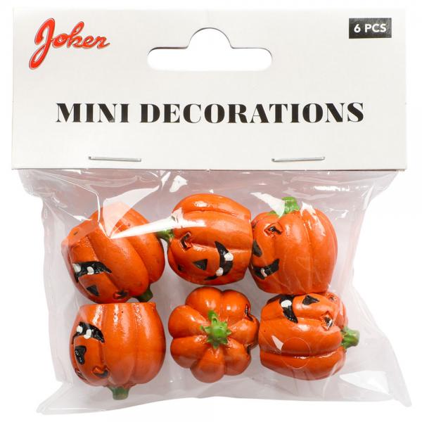 Mini Pumpa Halloween Dekoration 6-pack