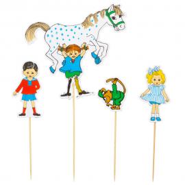 Pippi Cake Toppers 4-pack