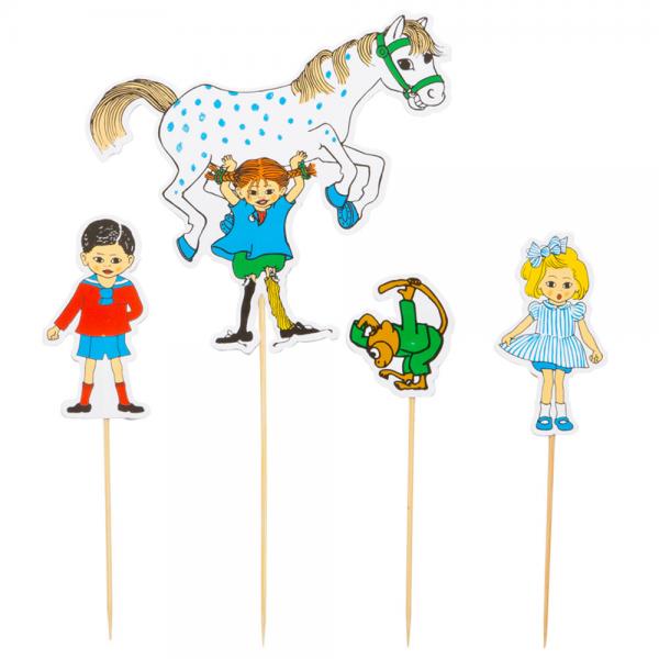 Pippi Cake Toppers 4-pack