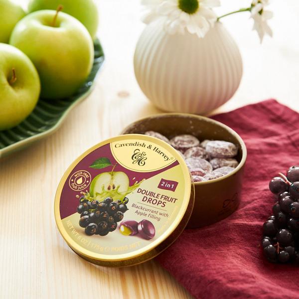 Blackcurrant & Apple Drops 175g