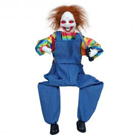 Sittande Animerad Clown 70 cm