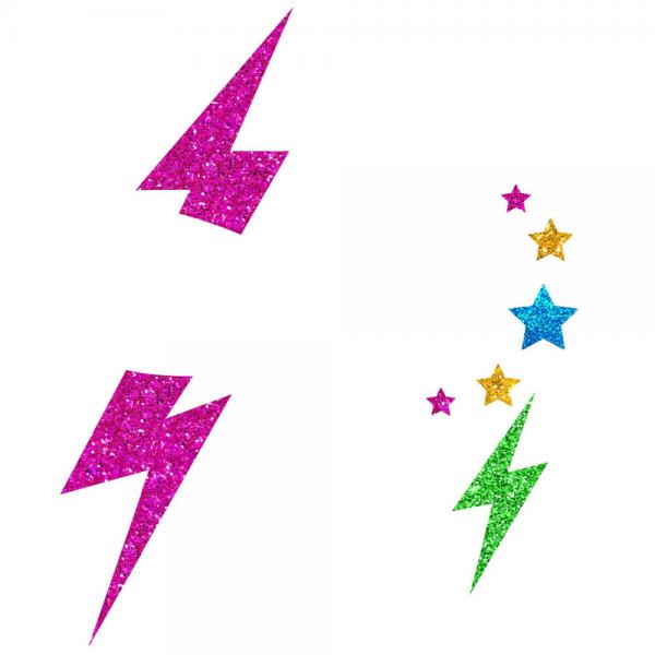 Ansiktsklistermrken Lightning Glitter