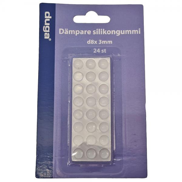 Silikongummi Dmpare Transparent 24-pack