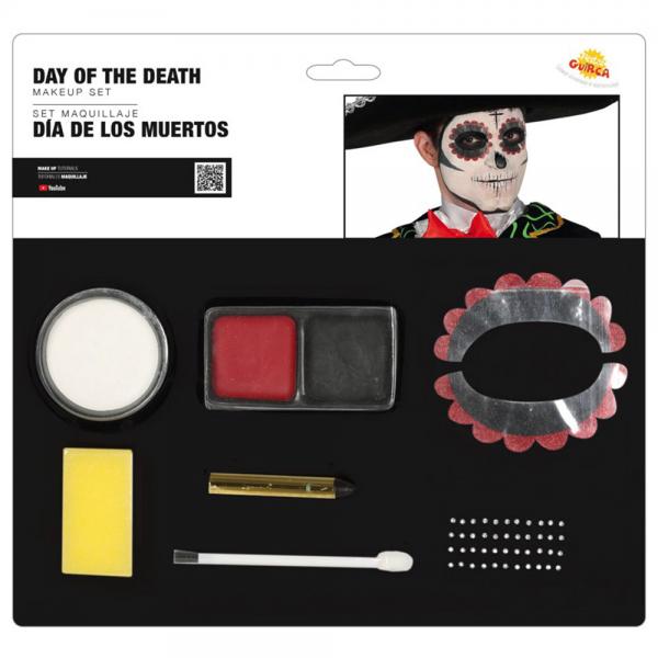 Day of the Dead Sminkset Svart/Rd/Vit