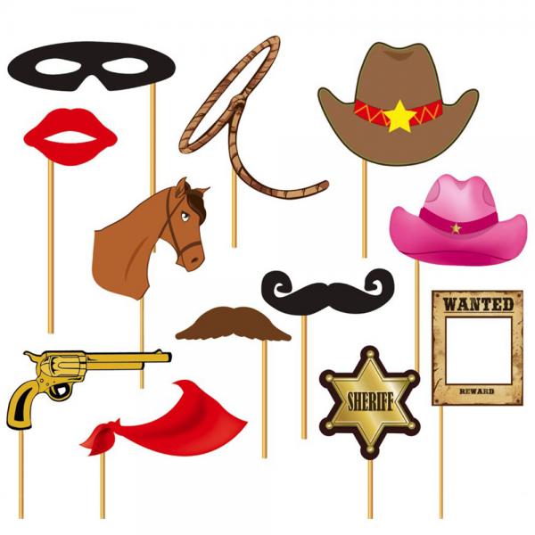 Cowboy Fotoprops 12-pack