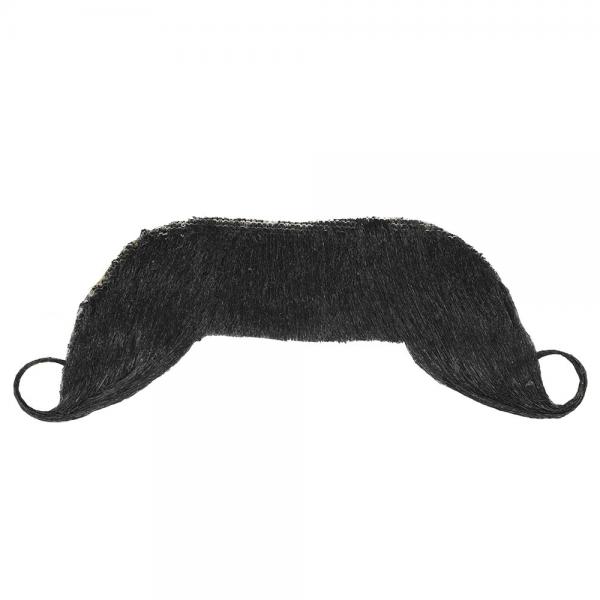 Sjlvhftande Svart Mustasch 14 cm