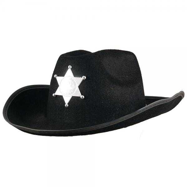 Cowboyhatt med Sheriffstjrna Barn