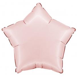 Folieballong Stjärna Satin Pastellrosa