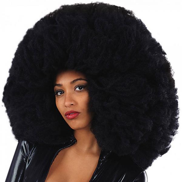 Svart Afro Peruk 60 cm