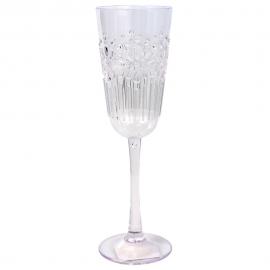 Champagneglas med Blommönster Transparent